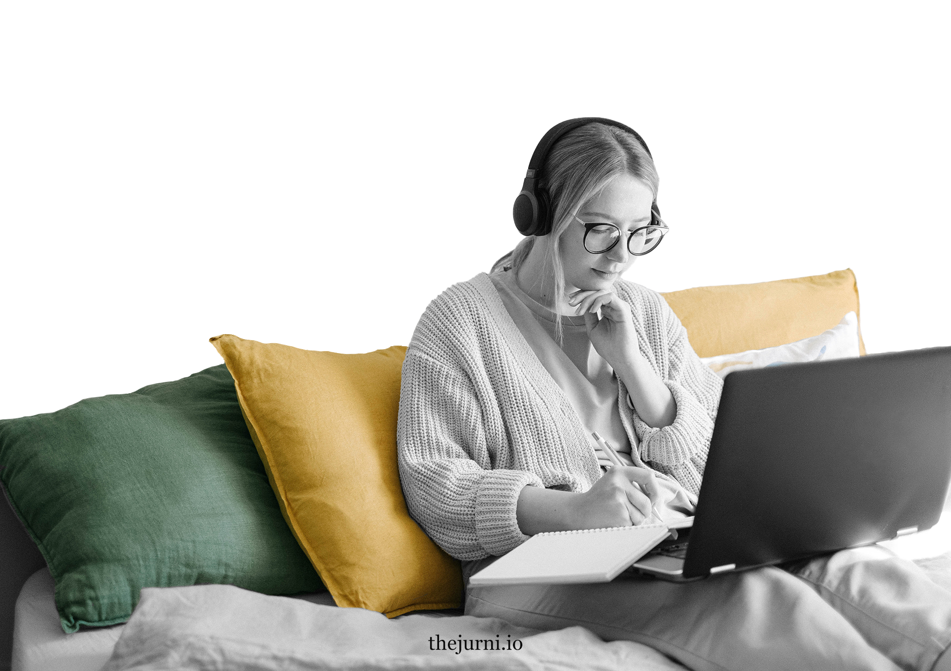 Girl working on laptop