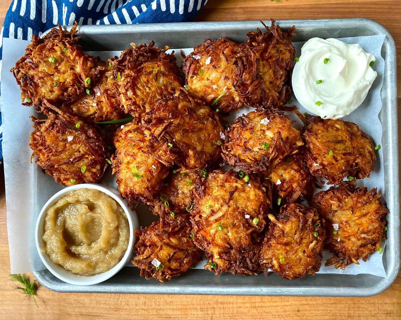 latkes served at Hannukah