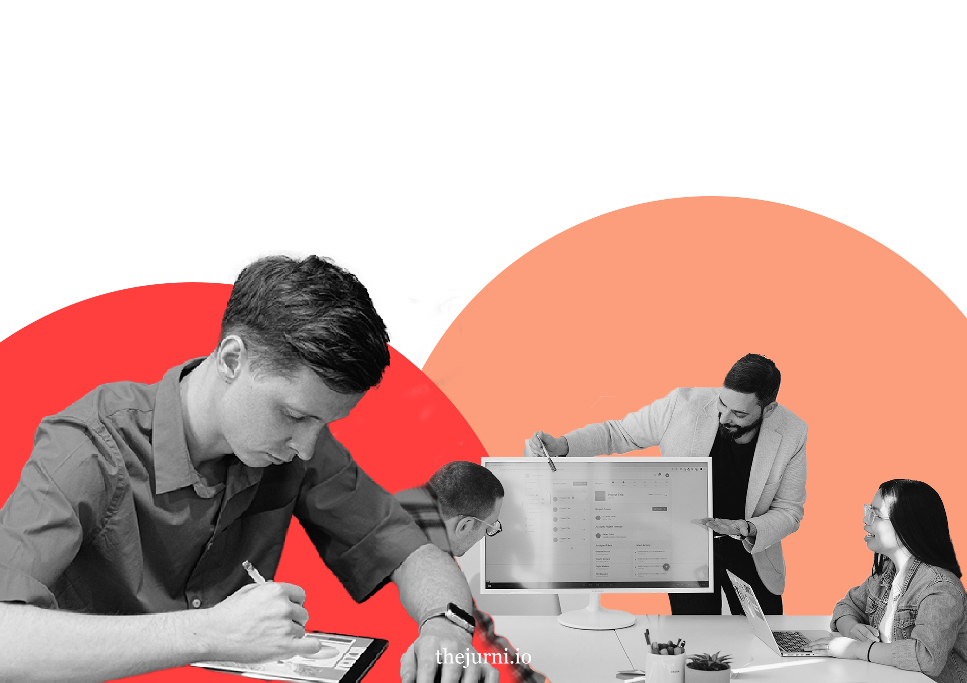 People working