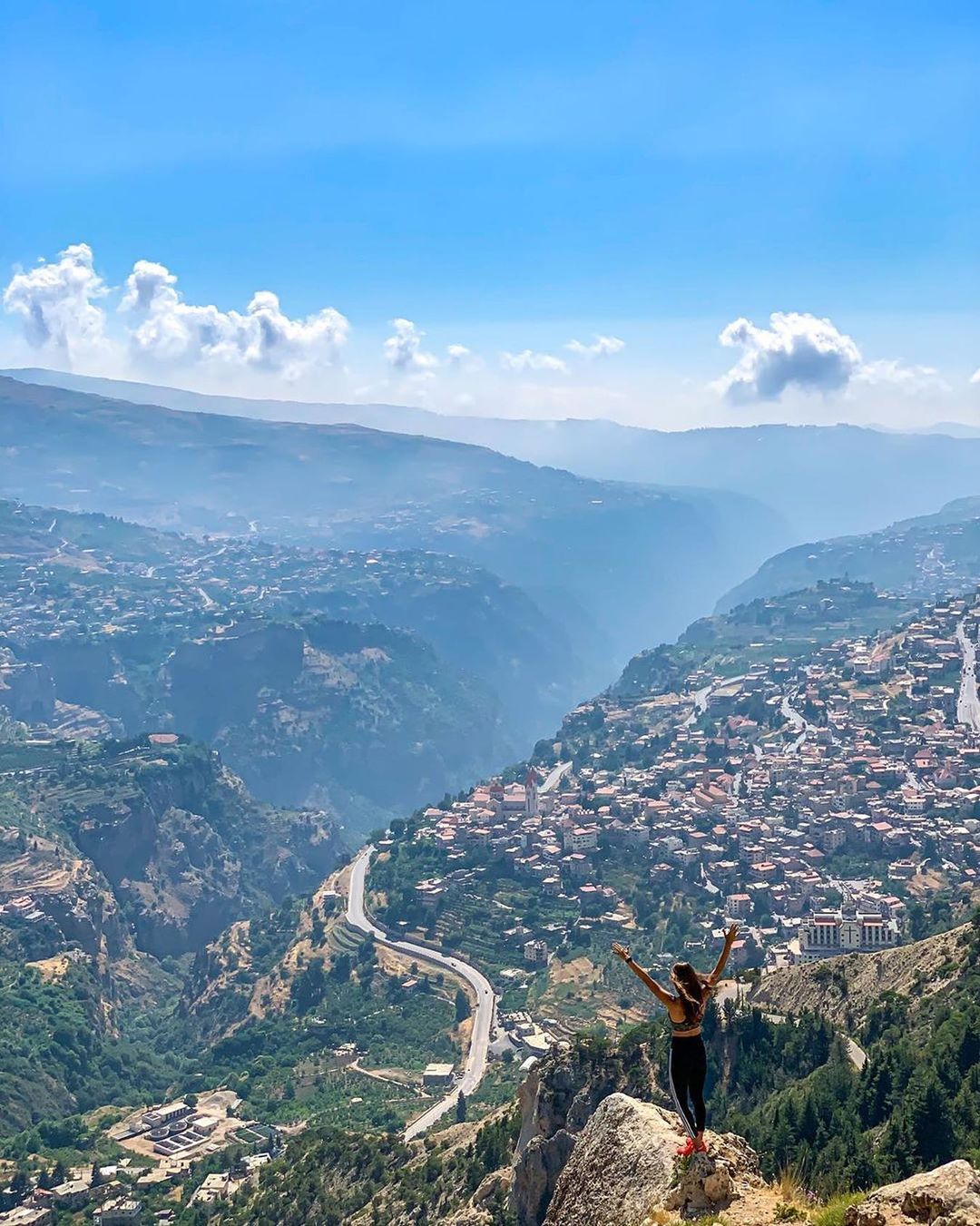 A walking trail along Bsharre, Lebanon