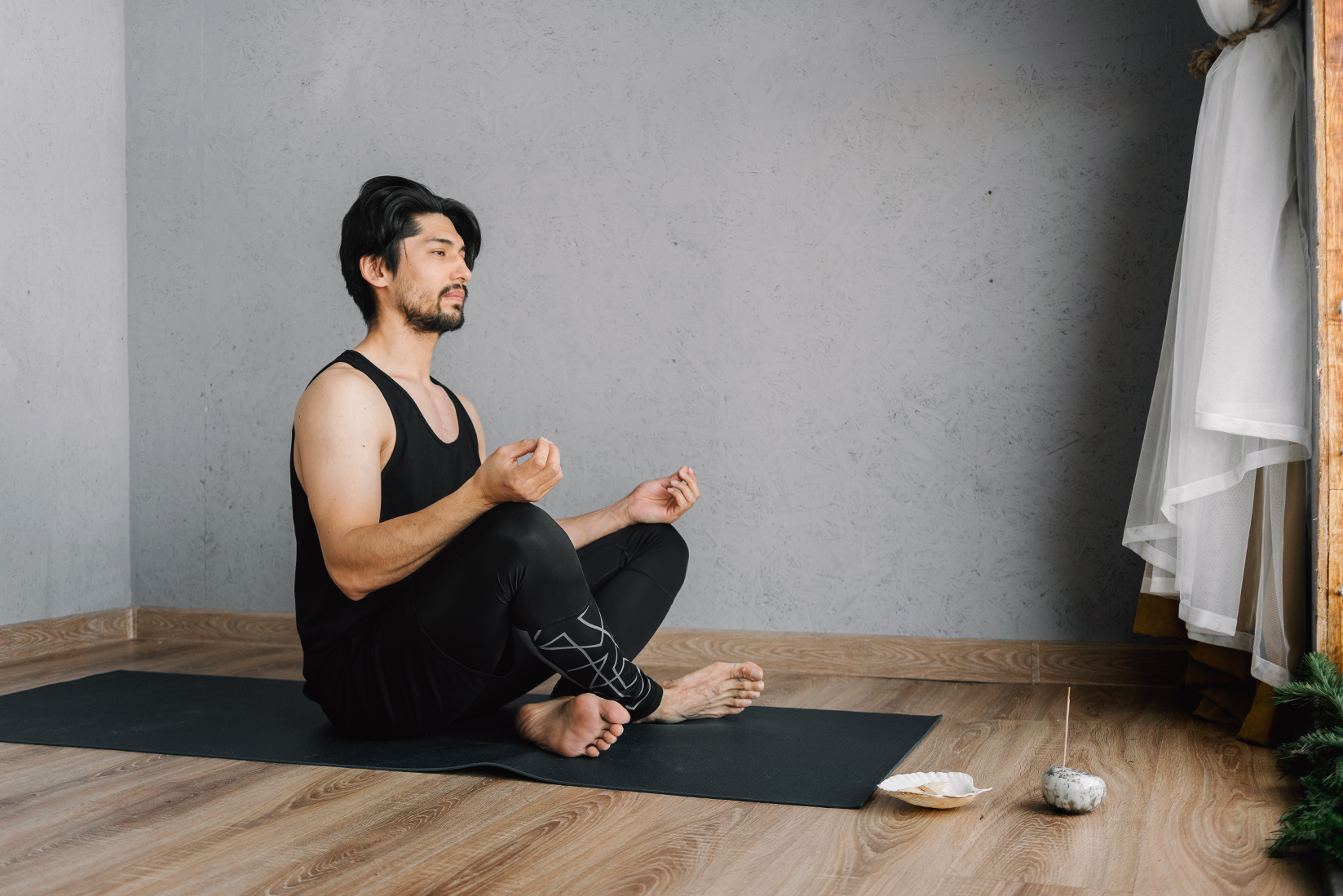 meditating man