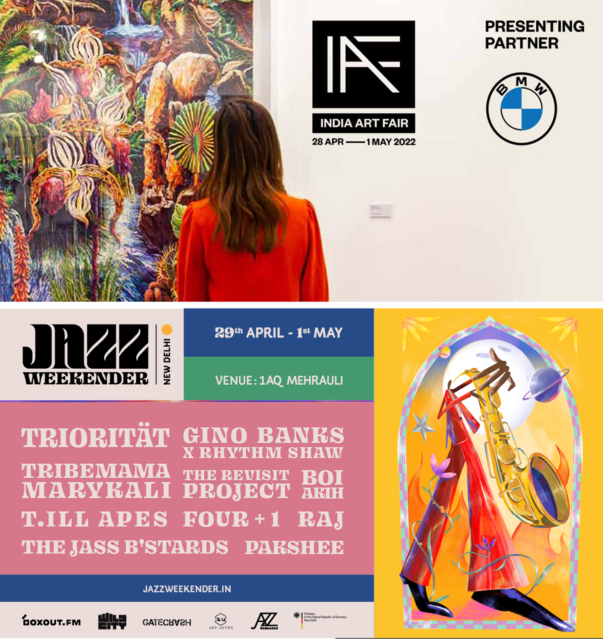 Art fair and jazz weekend poster