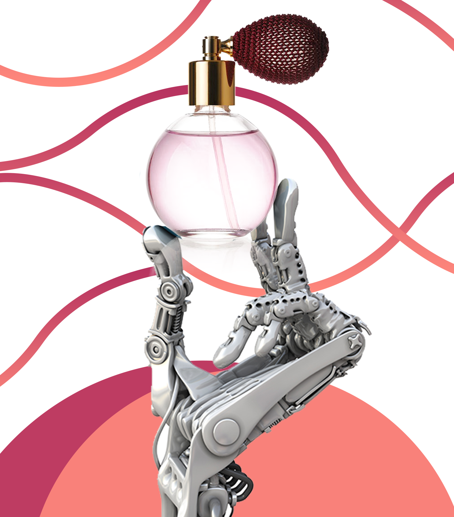 Robot holding a perfume