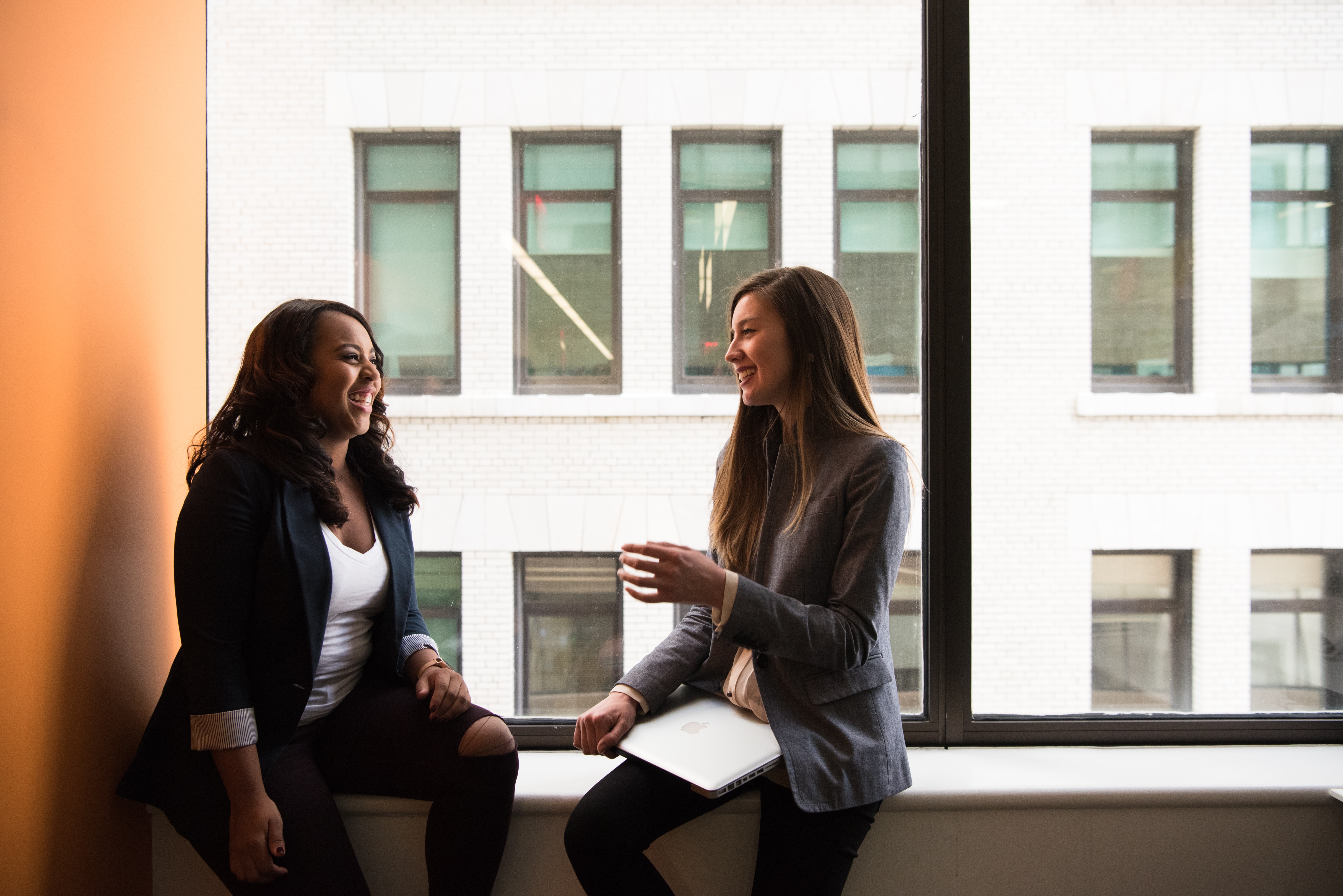 two people in an office