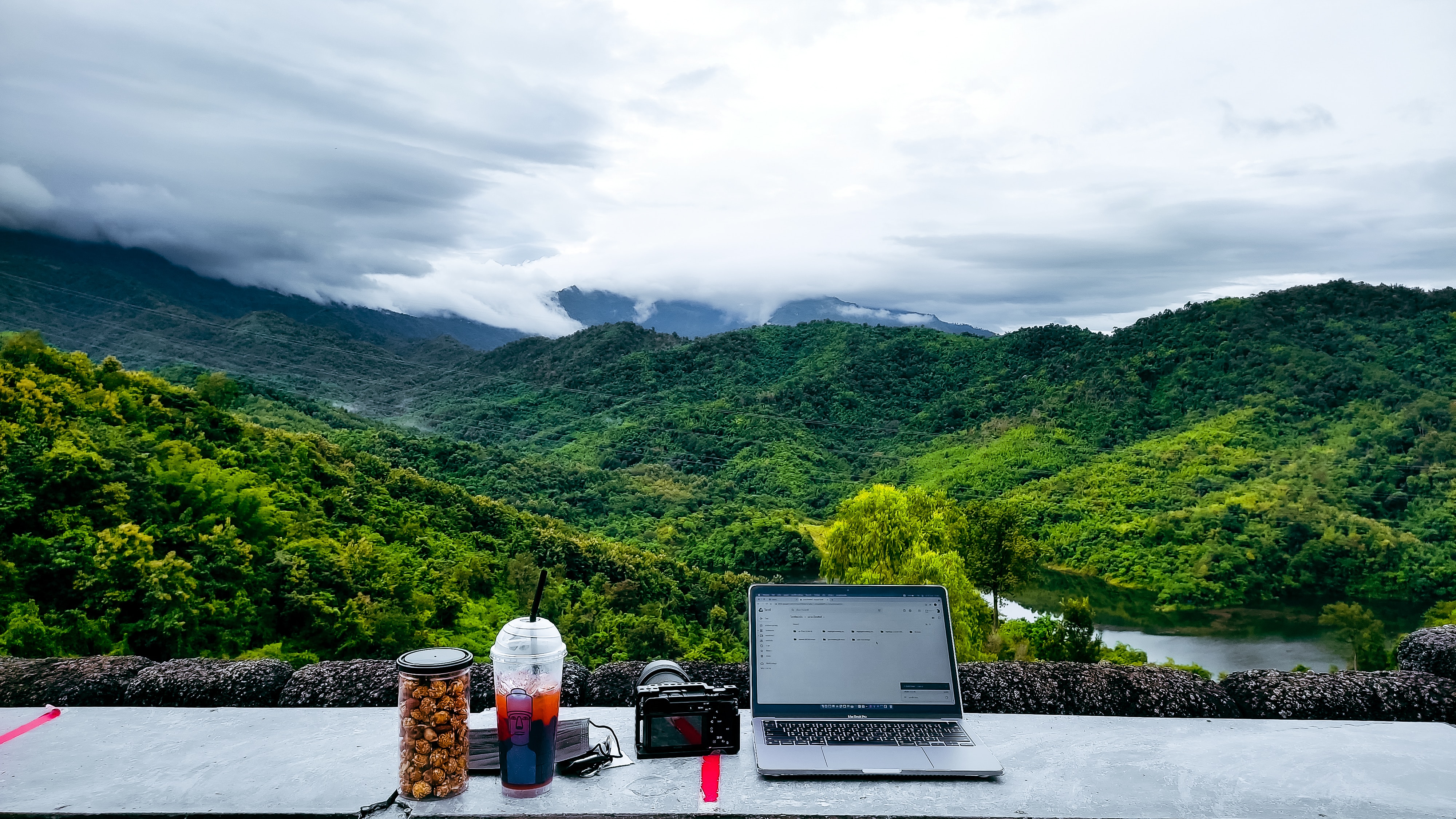 laptop in nature