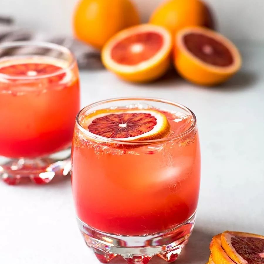 Sparkling Blood Orange mocktail